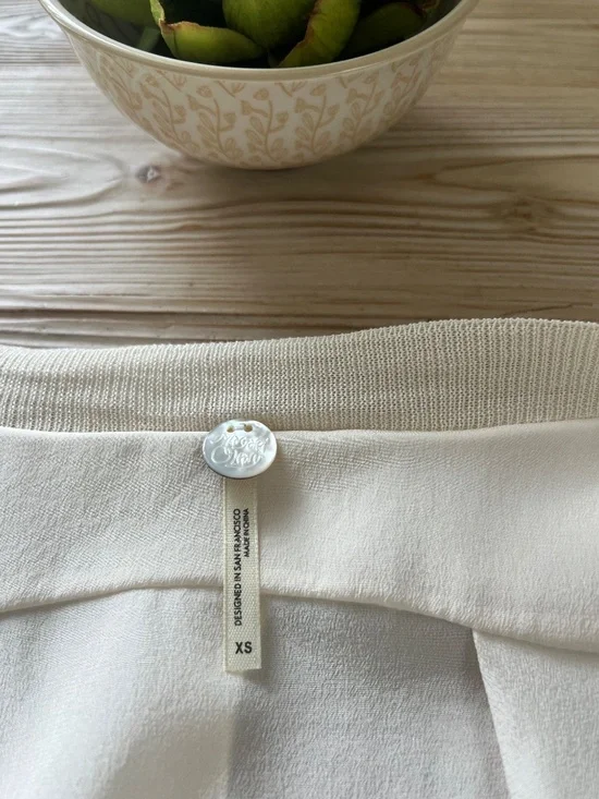 Margaret O’Leary Silk Cotton Cardigan Open Back Layer Cream XS S - Picture 4 of 6